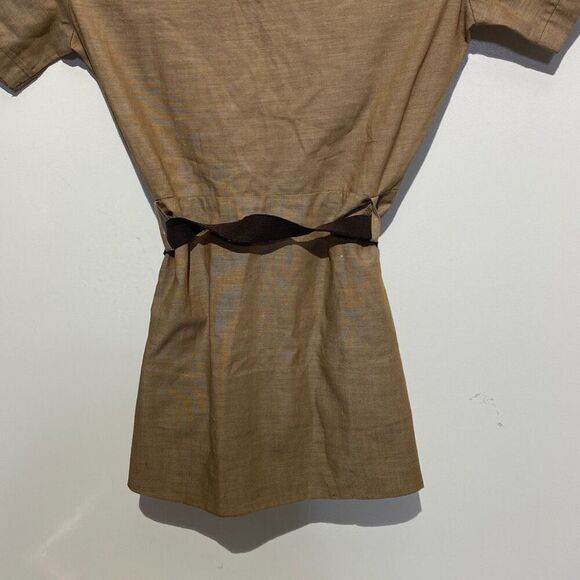 Girl Scouts of America Kid's Brown Belted Official Uniform Shirt Dress Size 7 - Picture 6 of 8